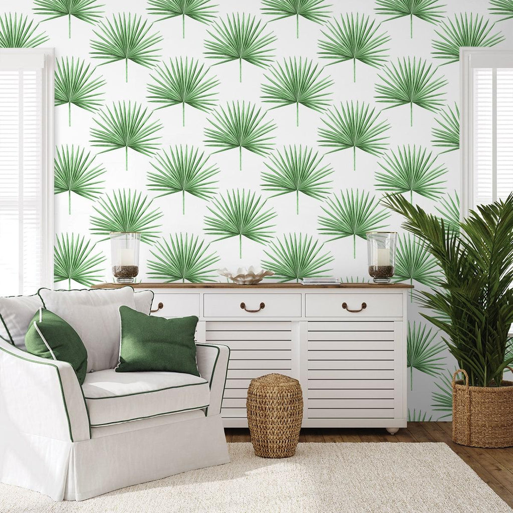 Seabrook Pacific Palm Green Wallpaper