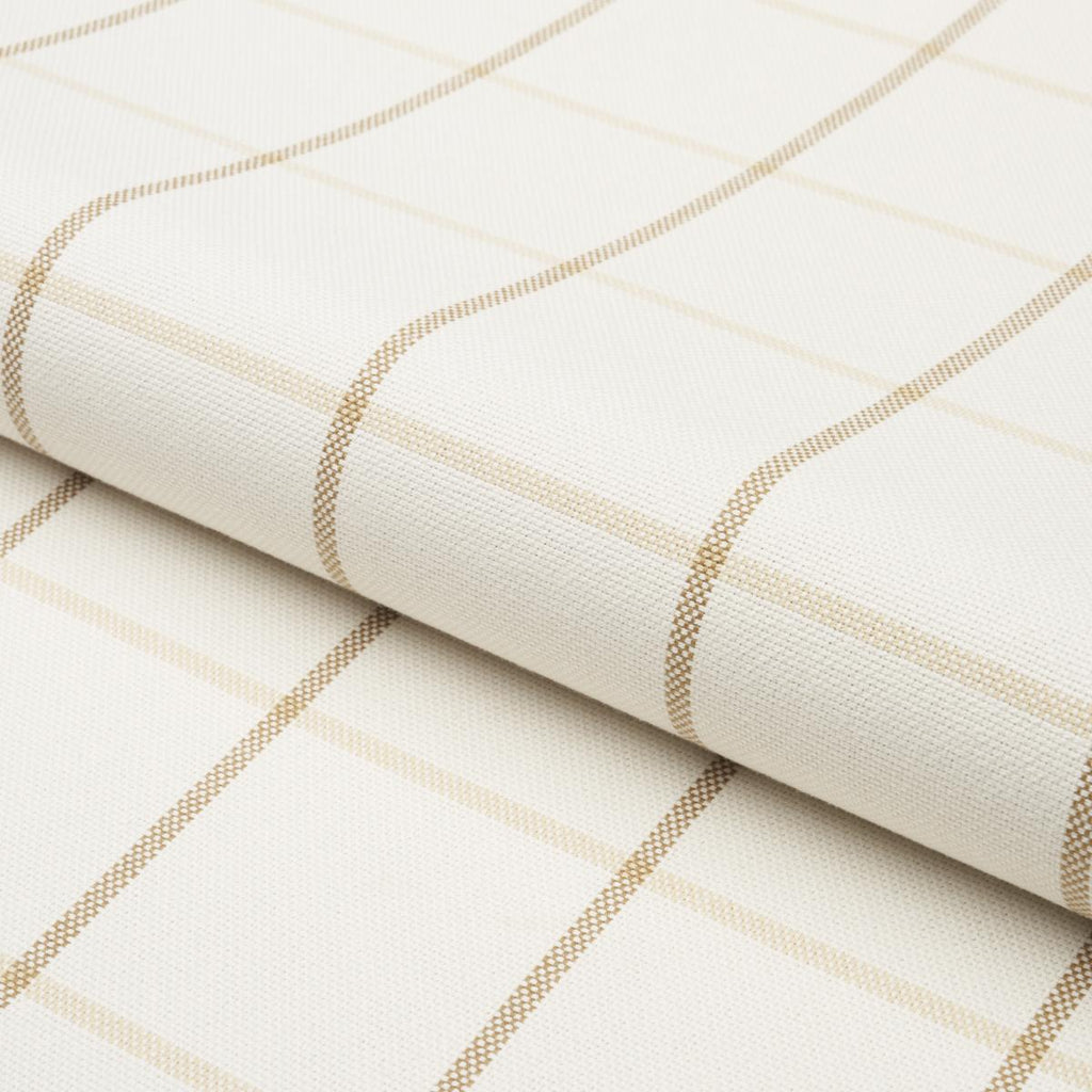 Schumacher Frannie Windowpane Neutral Fabric