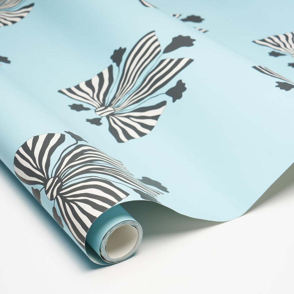 Schumacher Bow-Wow-Wow Aqua Wallpaper