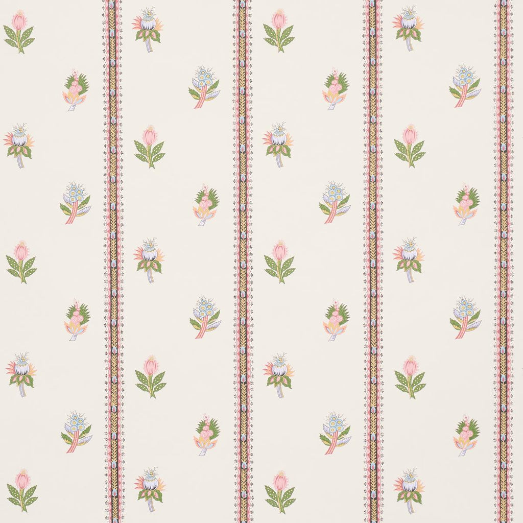 Schumacher Les Fleurs Exotiques Antique Rose Wallpaper