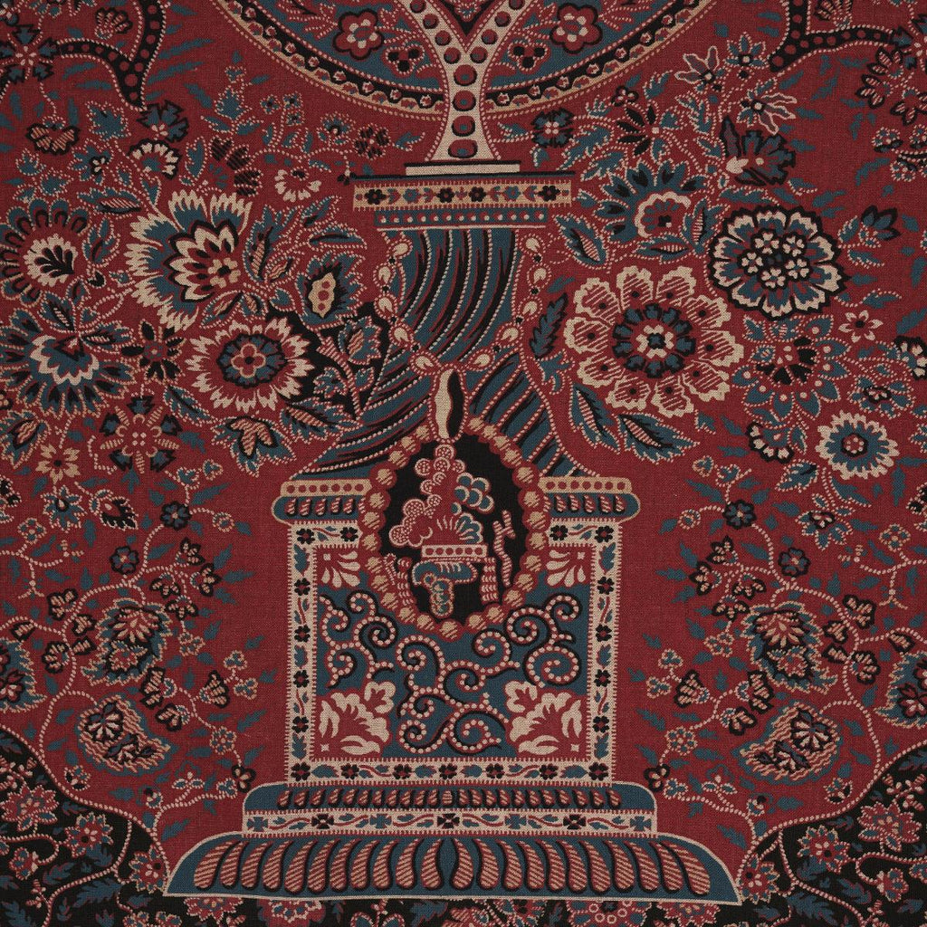 Schumacher Colmery Paisley Panel Rouge Fabric