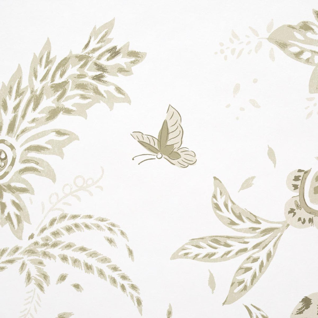 Schumacher Chinoiserie Grande Panel Set Neutral Wallpaper