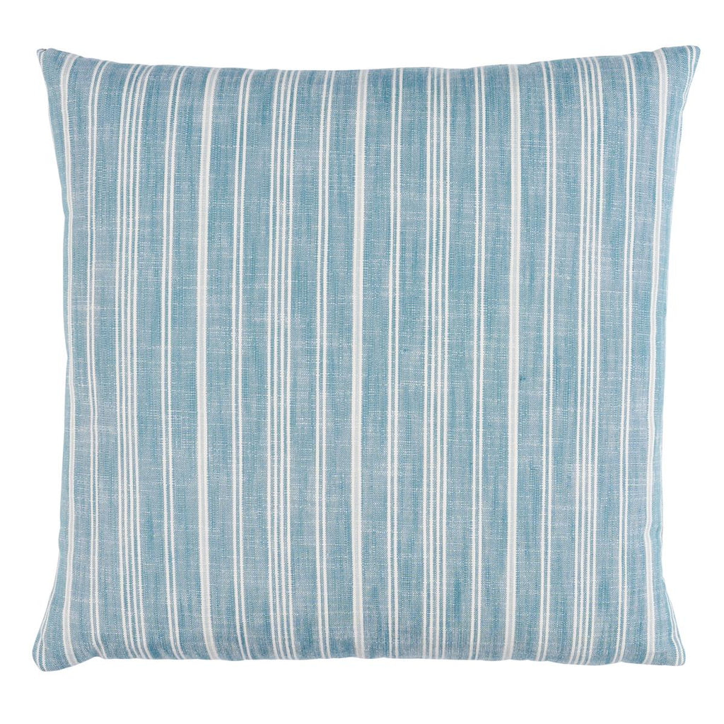 Schumacher Lucy Stripe Indigo 18" x 18" Pillow