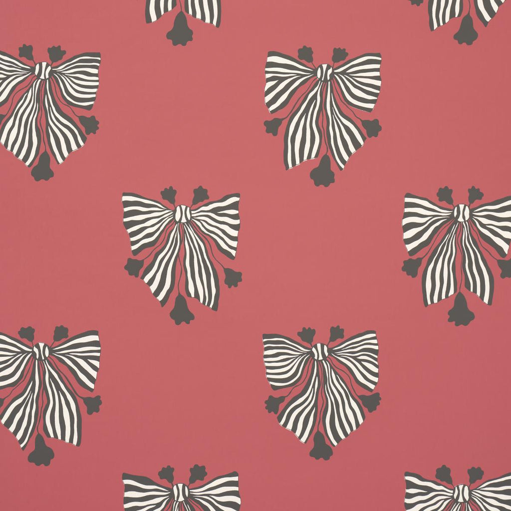 Schumacher Bow-Wow-Wow Red Wallpaper