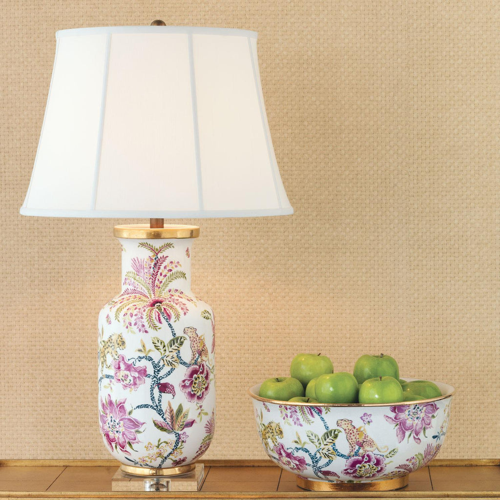 Williamsburg Braganza Pink/white Accent Lamp