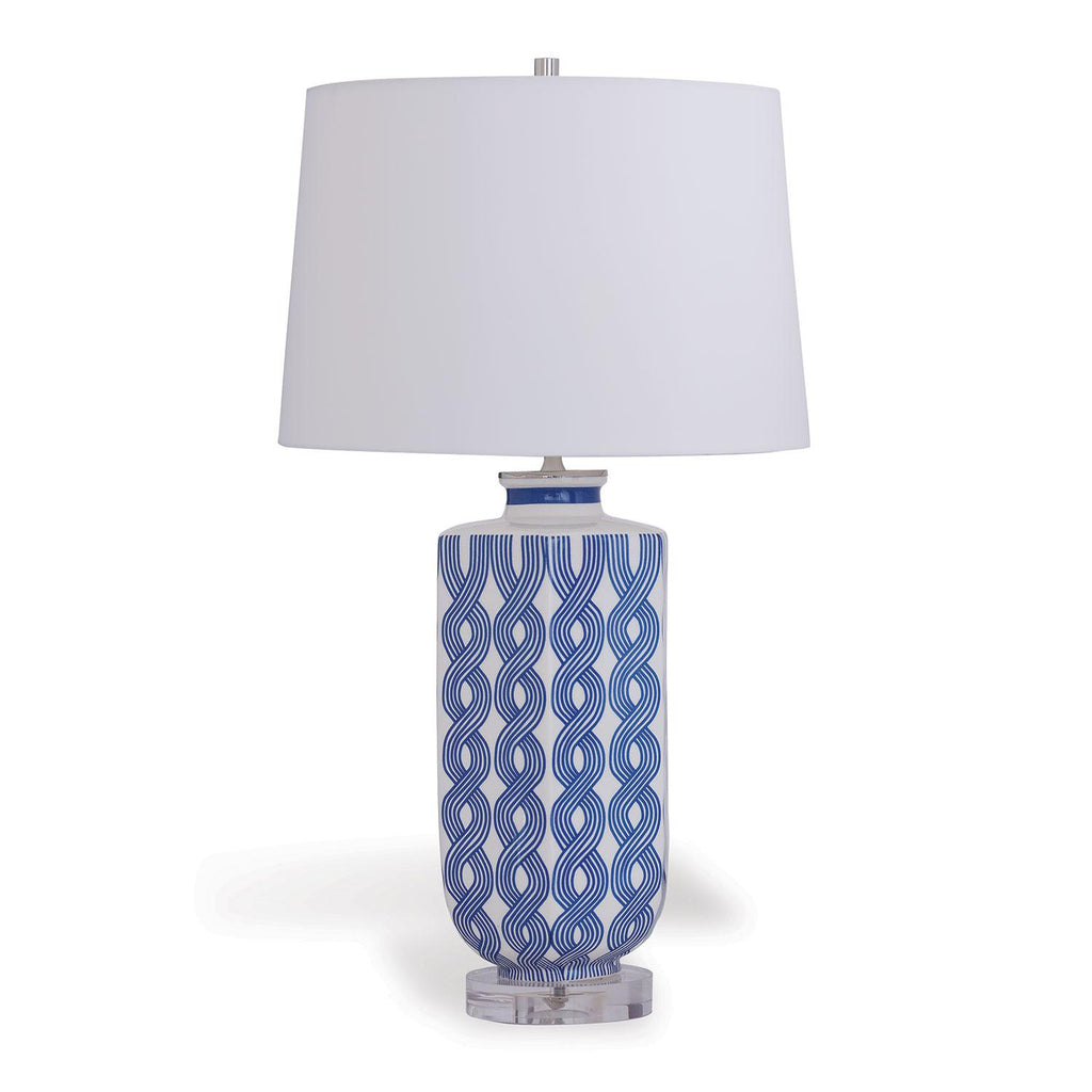 Williamsburg Evelyn Blue/Cream Accent Lamp