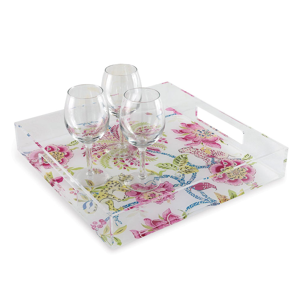 Williamsburg Braganza White/Pink Tray