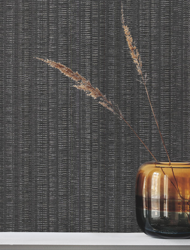 York Wallcoverings Stratford Carbon Black Wallpaper