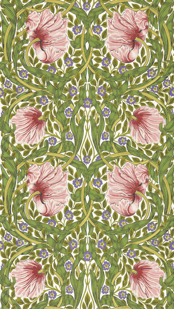 Morris & Co Sap Green/Strawberry Bedford Park Wallpapers Wallpaper