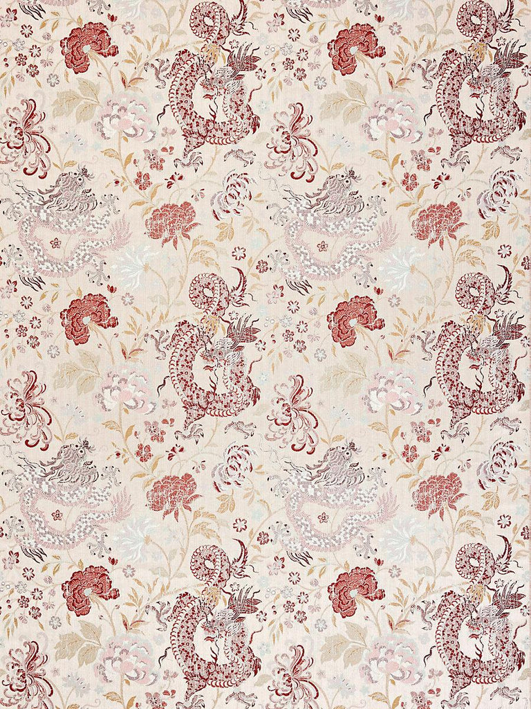 Scalamandre Dragon Tableau Winter Rose Fabric