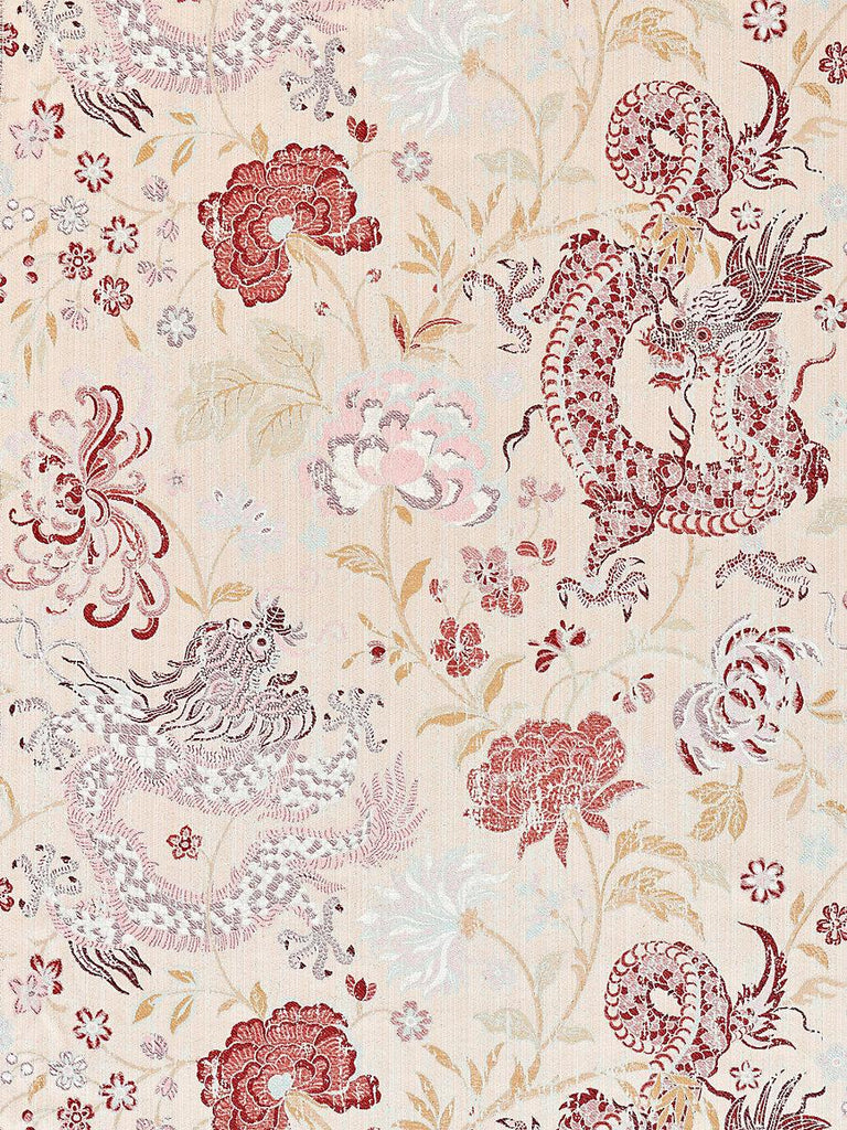 Scalamandre Dragon Tableau Winter Rose Fabric