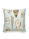 Scalamandre Coquina Outdoor 22 X 22 - Multi On Sea Blue Pillow