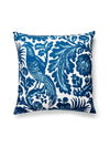 Scalamandre Spoleto Outdoor Light & Dark Blue Onwhite Pillow