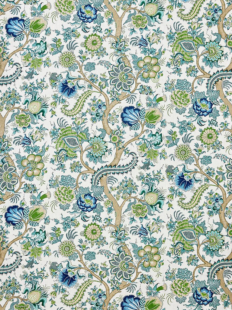 Scalamandre Metropolitan Palampore Print Aegean Fabric