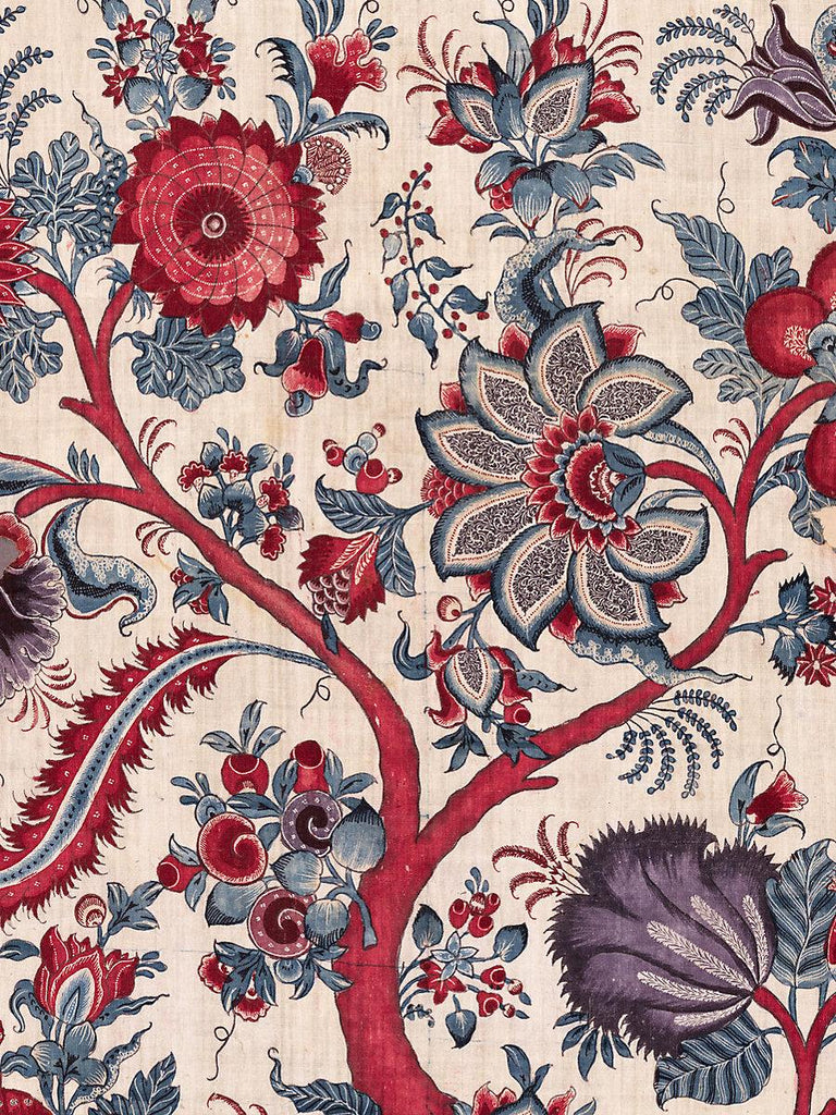 Scalamandre Metropolitan Palampore Print Aegean Fabric