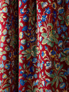 Scalamandre Millefleur Velvet Ruby Cobalt Upholstery Fabric
