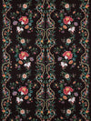 Scalamandre Camellia Trellis Onyx Ruby Drapery Fabric