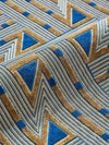 Scalamandre Kasai Velvet Blue And Gold Fabric