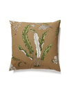 Scalamandre Elsie De Wolfe Outdoor 22 X 22 - Greens On Brown Pillow