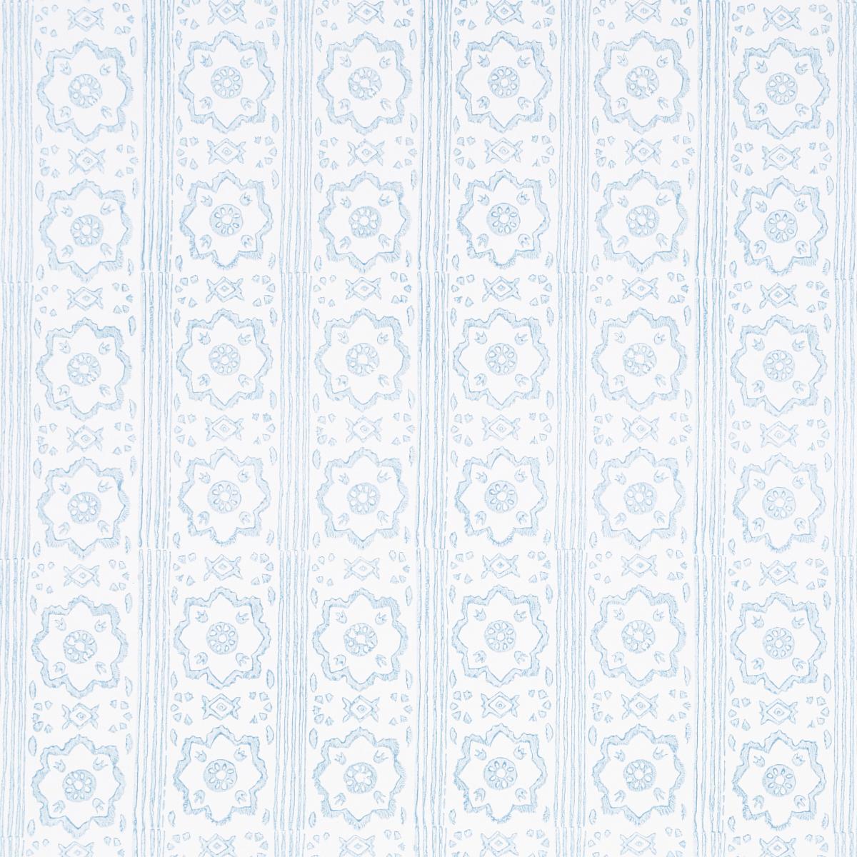 Schumacher Sunda Hand Blocked Print Sky Wallpaper – DecoratorsBest