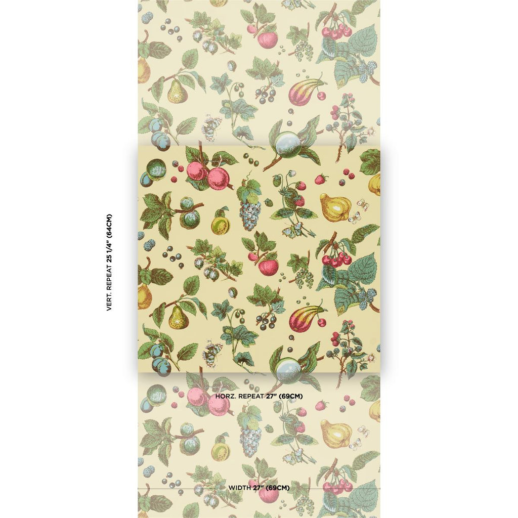 Schumacher Berry Grove Butter Wallpaper