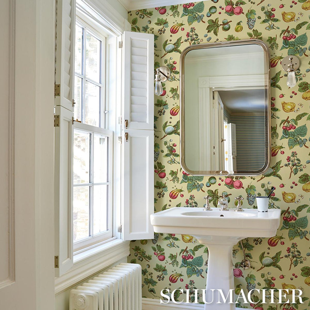 Schumacher Berry Grove Butter Wallpaper