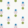 Schumacher Forget Me Dots Blue & Plum Wallpaper