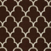 Schumacher Scallop Embroidery Espresso Fabric