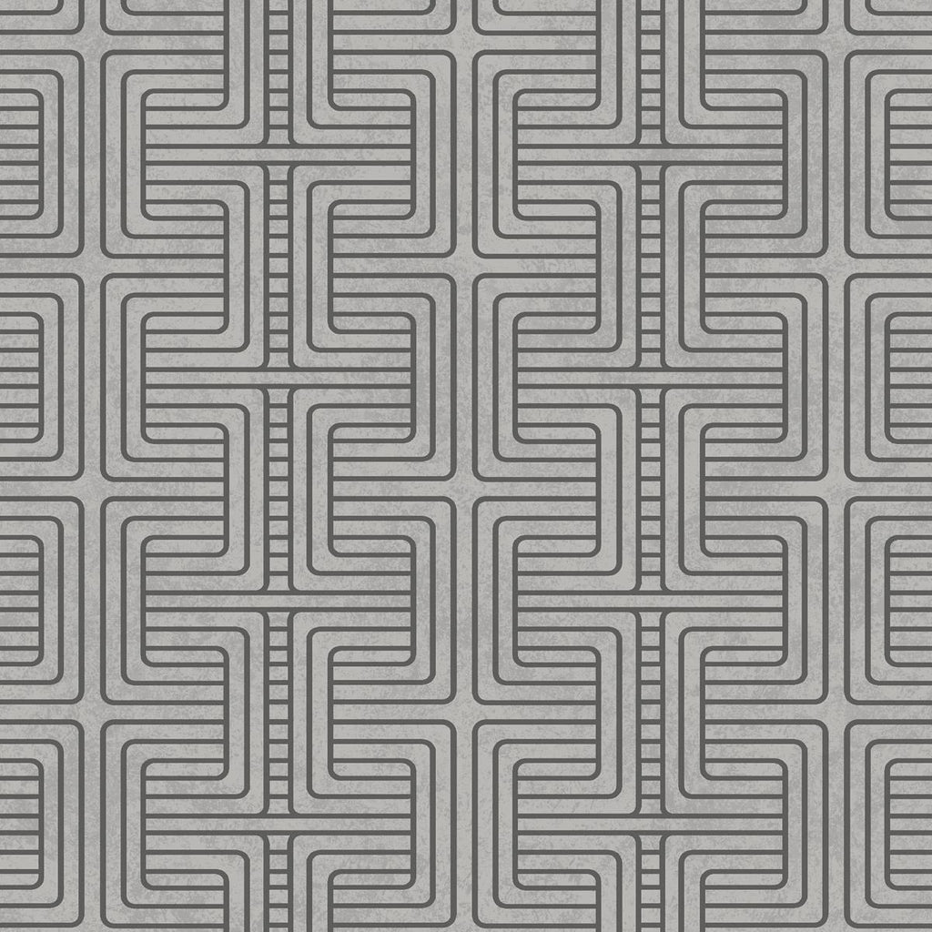 Borastapeter Geo Tribe Pewter Wallpaper