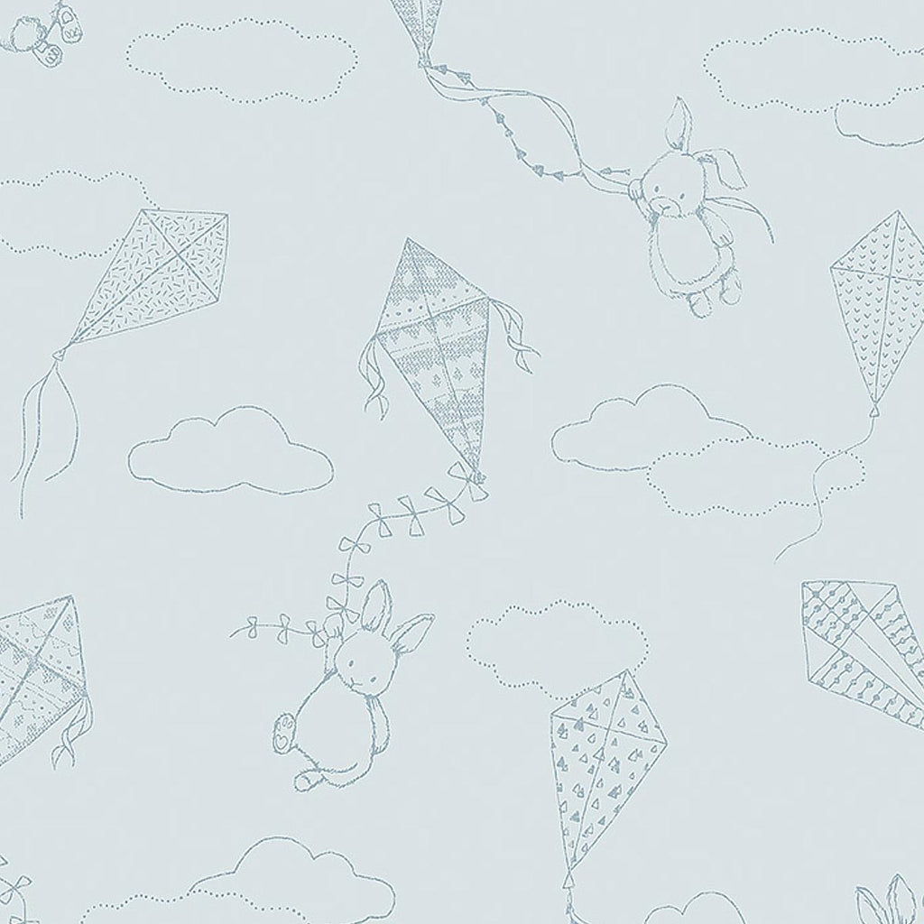 Borastapeter Up & Away Sky And Silver Wallpaper