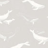 Borastapeter Whales Grey Wallpaper