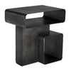 Noir Danville Side Table Gun Metal Finish