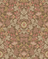 Brewster Home Fashions Eijffinger Posy Botanical Coffee Coral Wallpaper