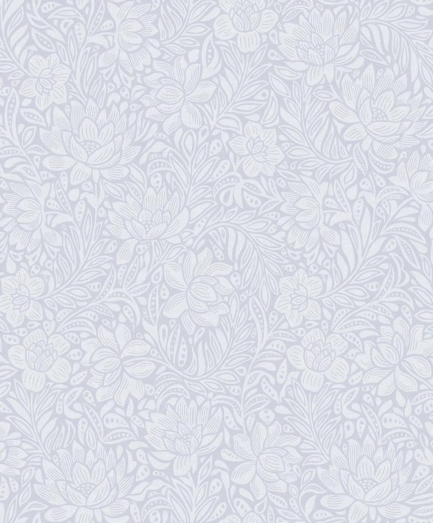 Brewster Home Fashions Zahara Periwinkle Floral Wallpaper