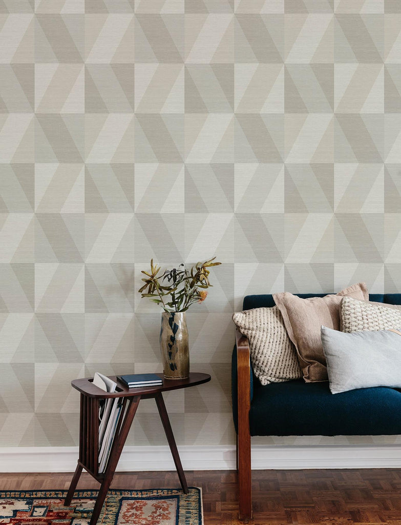 A-Street Prints Geometrics Bone Wallpaper