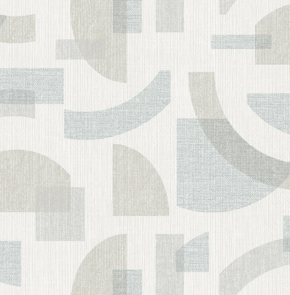 A-Street Prints Fulton Light Blue Shapes Wallpaper