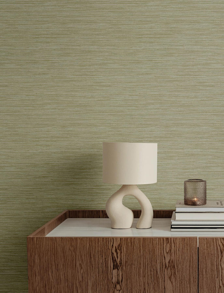 A-Street Prints Faux Grasscloth Gold Wallpaper