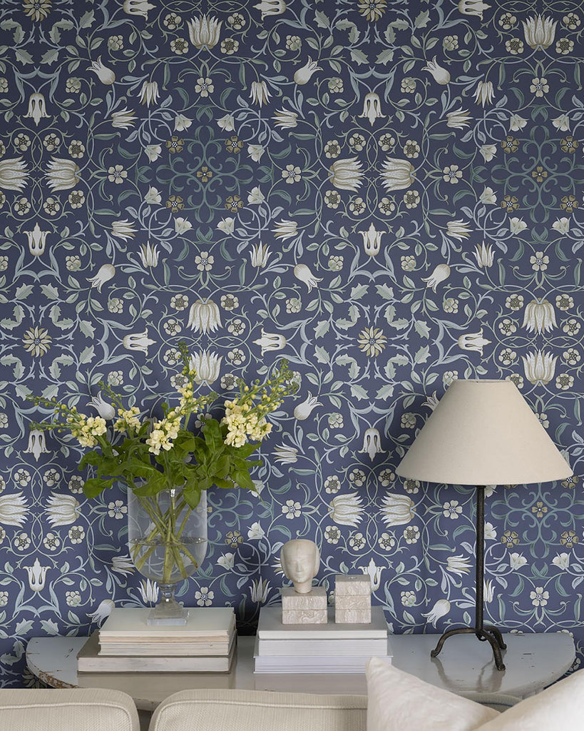 A-Street Prints No 1 Holland Park Blue Floral Wallpaper