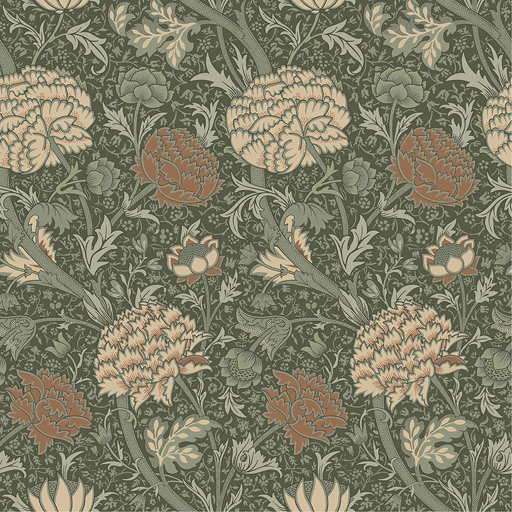 A-Street Prints Cray Sea Green Floral Trail Wallpaper