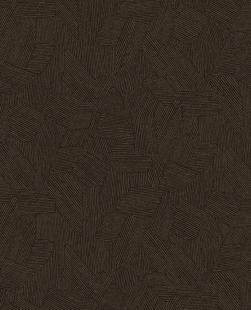 Brewster Home Fashions Clio Espresso Lined Geometric Wallpaper