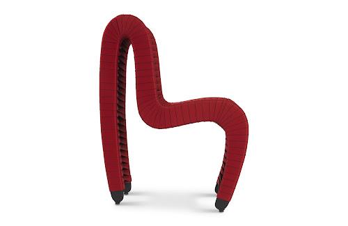 Phillips Collection Seat Belt Dining Red/Black Chair