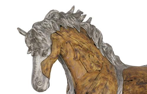 Phillips Collection Mustang Horse Woodland Sculpture On Base Walking Accent