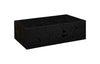 Phillips Collection Teak Slice , Rectangle, Black Black Coffee Table