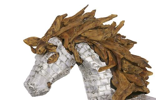 Phillips Collection Mustang Horse Armored Sculpture Standing Accent