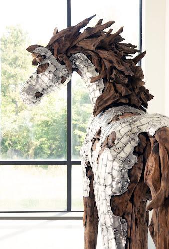 Phillips Collection Mustang Horse Armored Sculpture Standing Accent