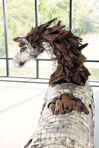 Phillips Collection Mustang Horse Armored Sculpture Standing Accent