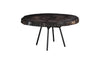 Phillips Collection Petrified Round Metal Black Base Coffee Table