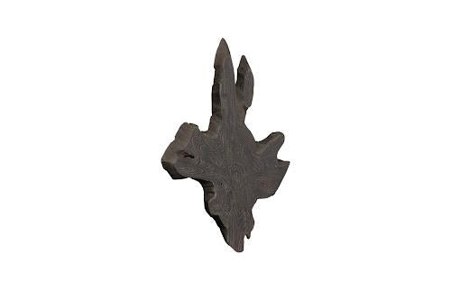 Phillips Collection Freeform Teak Wall Slice MD Dark Gray Wall Art