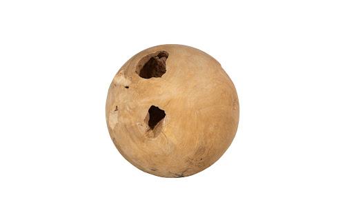 Phillips Collection Teak Wood Ball Medium Bleached Object