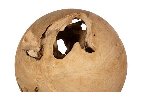 Phillips Collection Teak Wood Ball Medium Bleached Object